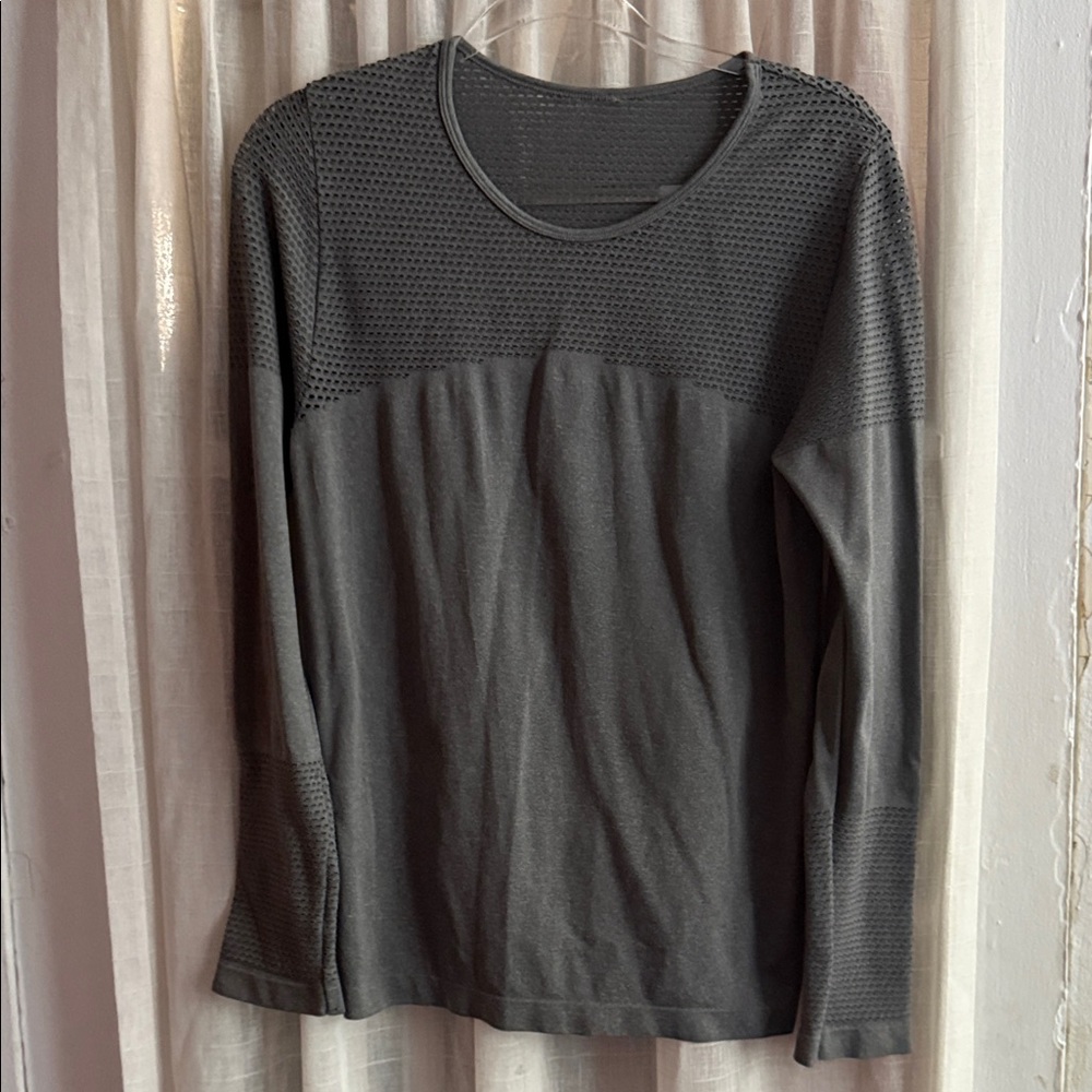 Fabletics Charcoal Mesh Detail Sweatshirt